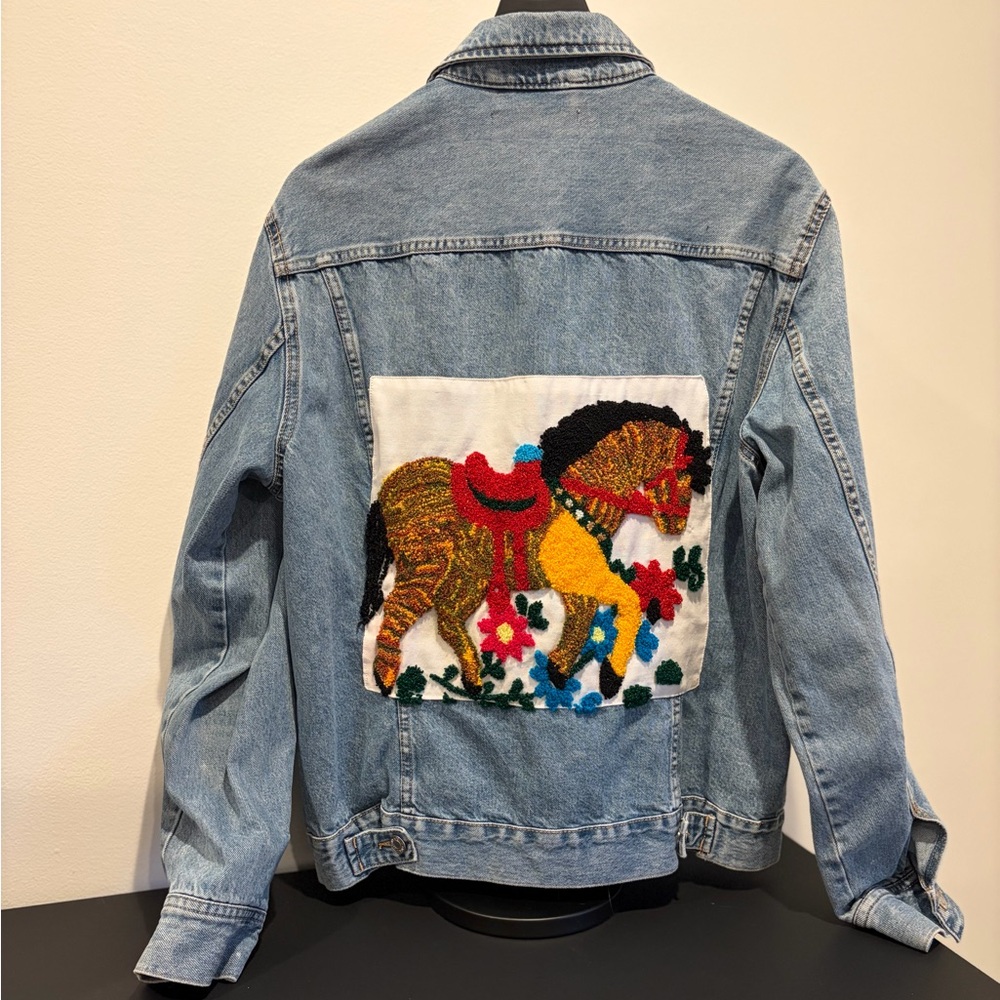 Embroidered Blue Jean Jacket